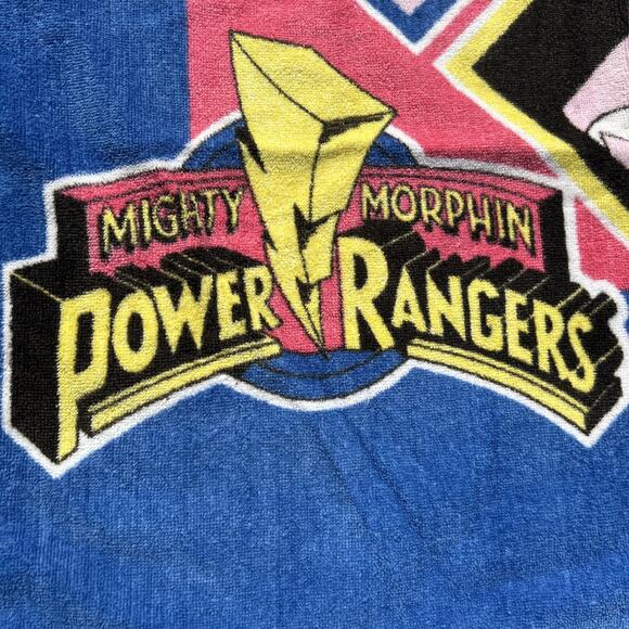 Mighty Morphin Power Rangers Vintage Beach Towel 1993 Swimming RARE - Picture 2 of 9